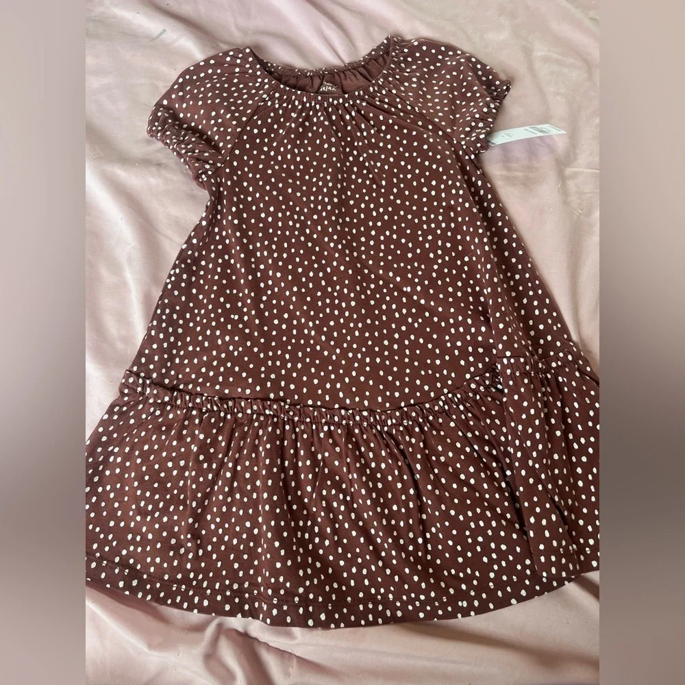 Carter's Chocolate Dress with Polka Dots